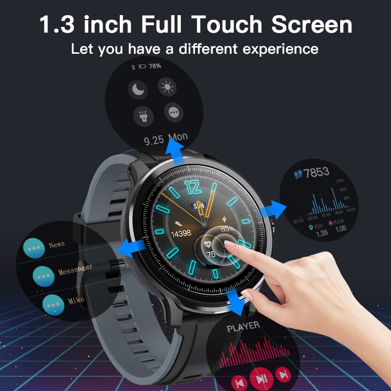  IP68 Waterproof Full Touch Smart Watch Fitness
